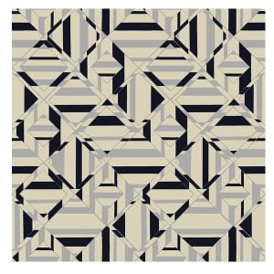 Cube Geometric Wallpaper - Black & Grey