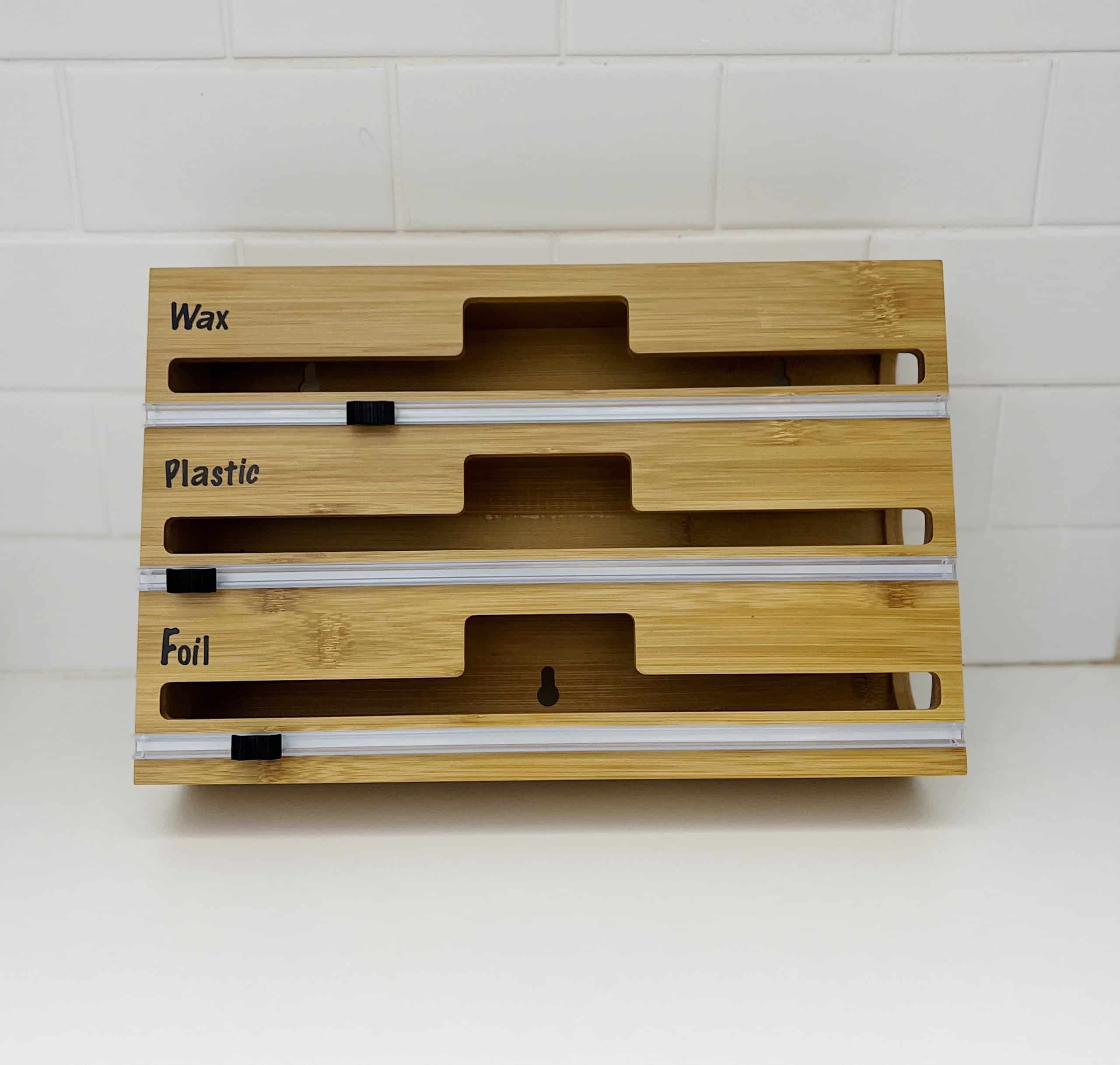 Bamboo 3 in 1 Plastic, Foil & Wax Wrap Dispenser Trendz of today