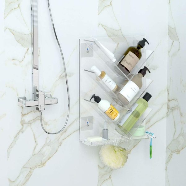 Luxury Acrylic Shower Caddy ( Wall mounted) Trendz of today