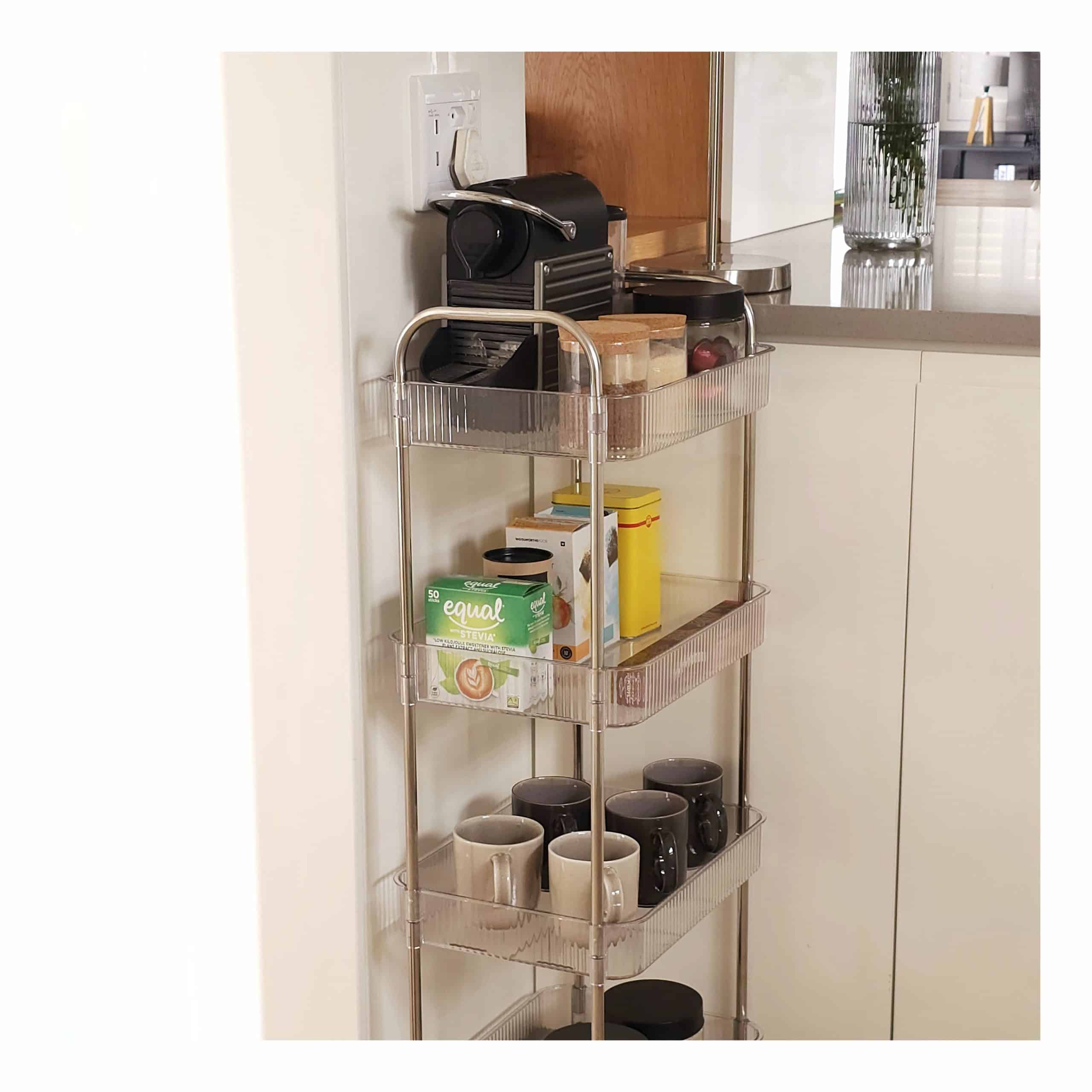 Reeded organising cart on wheels (1)