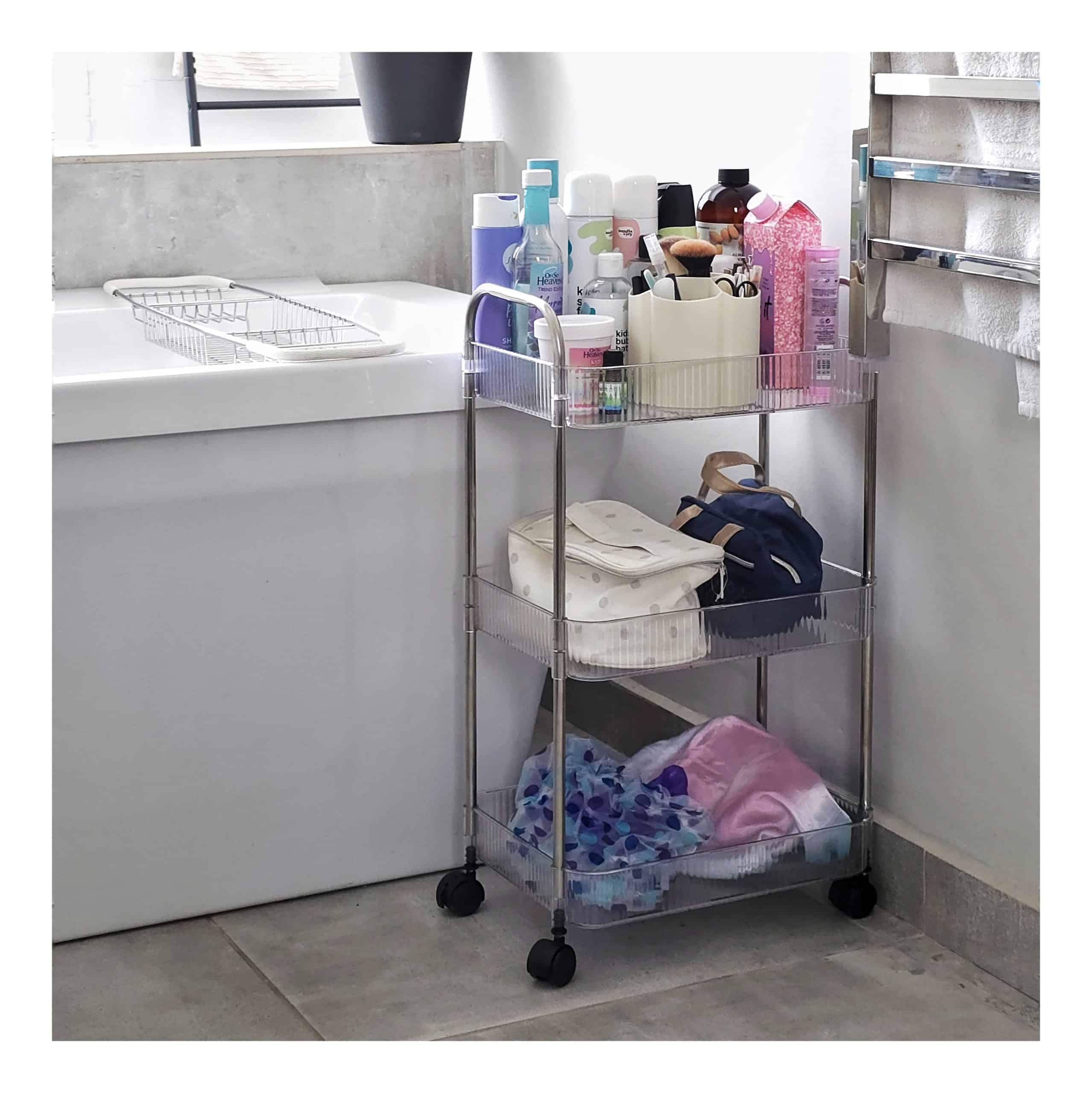 Reeded organising cart on wheels (3)