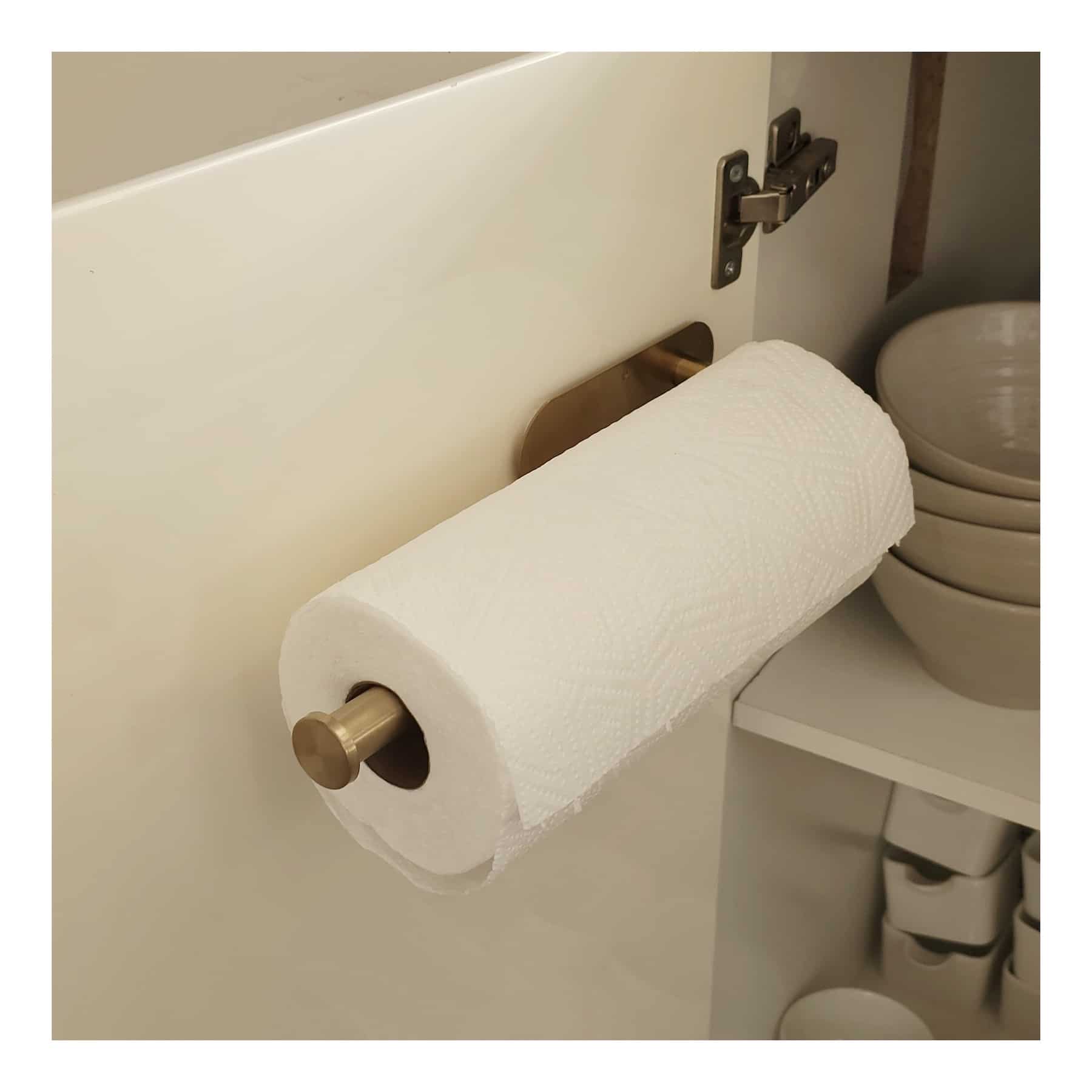 Self adhesive no drill - paper towel holder (1)