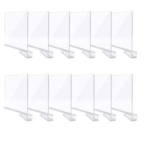 12 Pack Clear shelf dividers