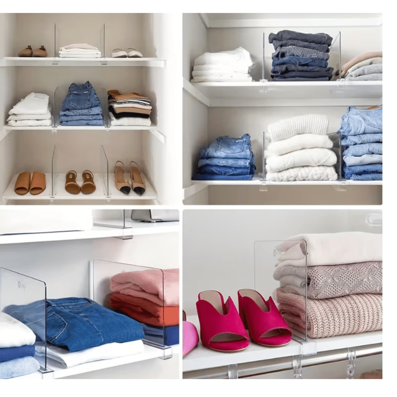 12 Pack Clear shelf dividers